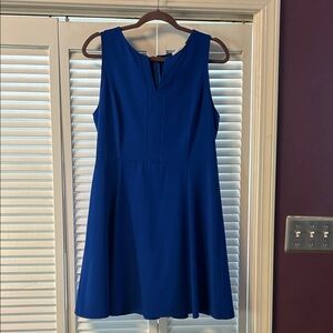 Le Lis Sleeveless Cobalt Blue Fit-and-Flare Mini Dress